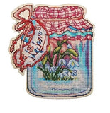 DIY Cross Stitch Kit Jar - March on Wood Cross Stitch Craft Set for Decor Model