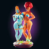 1/24 Scale Resin Figure Fantasy Elf Sisters NSFW Model Kit Unpainted Unassembled Model