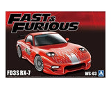 NEW kit Aoshima Movie Mecha No.WS-03 1/24 Fast & Furious FD3S RX-7 from JP 16862 Model