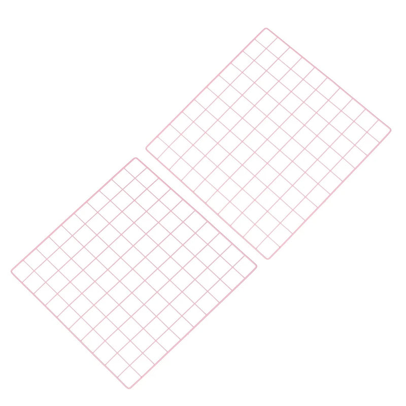 20"x20" Wire Grid Panel, 2 Pack Wall Grid Decorative Board Photo Display Pink Model