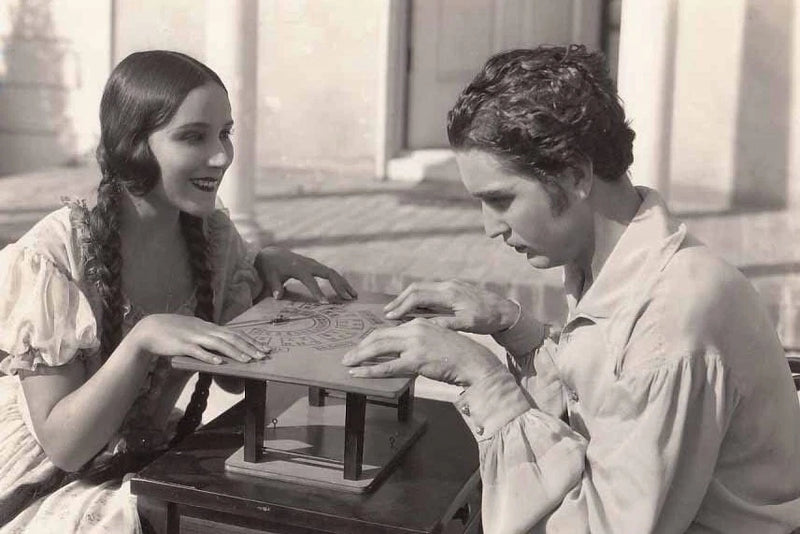 Dolores del Rio playing Ouija Board Game - 4 x 6 inch Photo Print Model