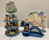Enesco Calico Kittens Itty Bitty Kitties 2 Displays 14 Mini Figures 1995 Model