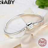 925 Sterling Silver Charm European Bracelet Soft Smooth Snake Bone Bracelets for Charms
