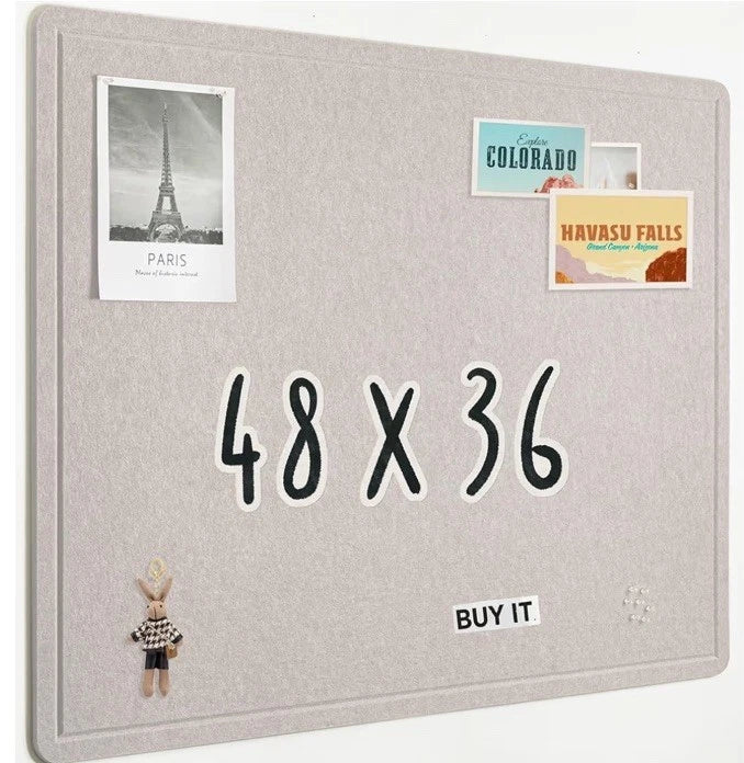 AKTOP Cork Board, Foldable Felt Notice Pin Board for Wall, 48¡± x 36¡± NEW IN BOX Model