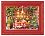 Robotime Christmas Eve Party Story Frame DIY Miniature 3D Wooden Model Kit Model