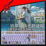 Suzume Cartoon PBT Transparent Keycap Set Cherry MX Profile 108 Keys Gift Stock Model