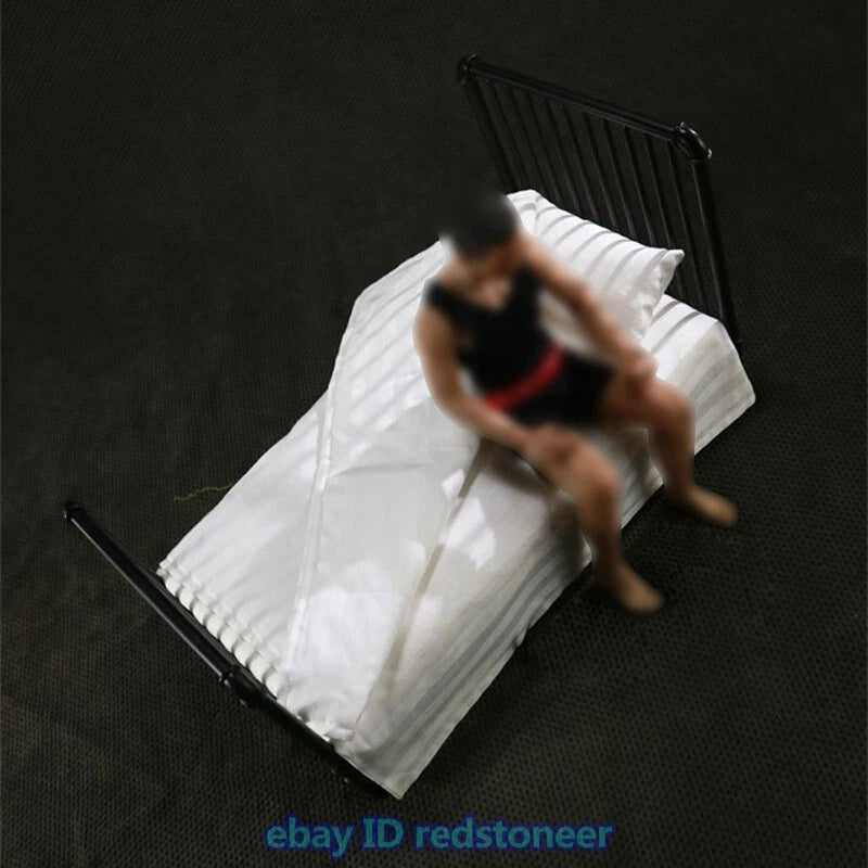 FEELWOTOYS Steel Bed Fit 1/6 Action Figure Collection Metal Bed Model Model