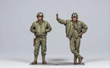WwII US Sherman Crew 2set 1/24 Scale 75mm Resin Figure Unpainted Model Toys Model