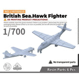 MRY-SFW 1/700 Military Model Kit British Sea.Hawk Fighter Model