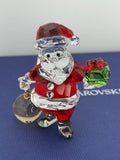 Swarovski Santa Claus With Gift Bag Crystal Figurine 5539365 Retired Model