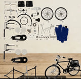 DIY Plastic/metal Bicycle Model Assembly Kit Vintage Bicycle Toy Bike Model Toys Model