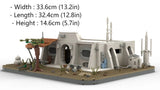 Cabin on Nevarro MOC 875 Parts Space Base Desert Cottage Building Kit Toy Set Model