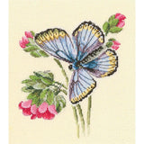 RTO counted Cross Stitch Kit "Butterfly on the dainty flower" M749, 14.5x17.5 cm Model