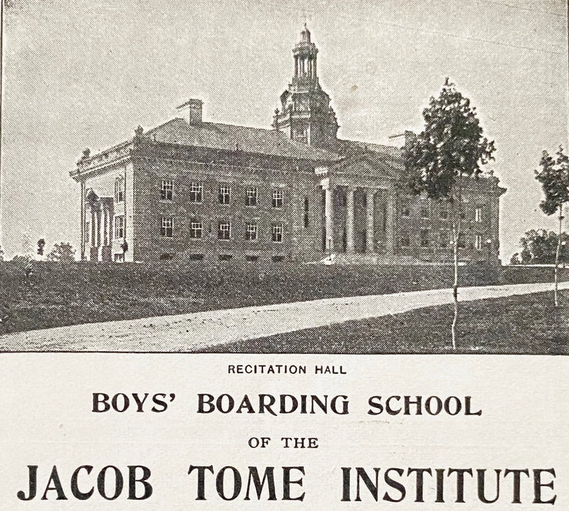 1902JACOB TOME INSTITUTE Boys Boarding School Vtg Photo Print Ad~Port Deposit,MD Model