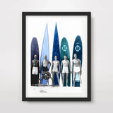 VINTAGE SURF BOARDS SURFING SURFER ART PRINT Poster Waves A4A3A2 Wall Photograph Model