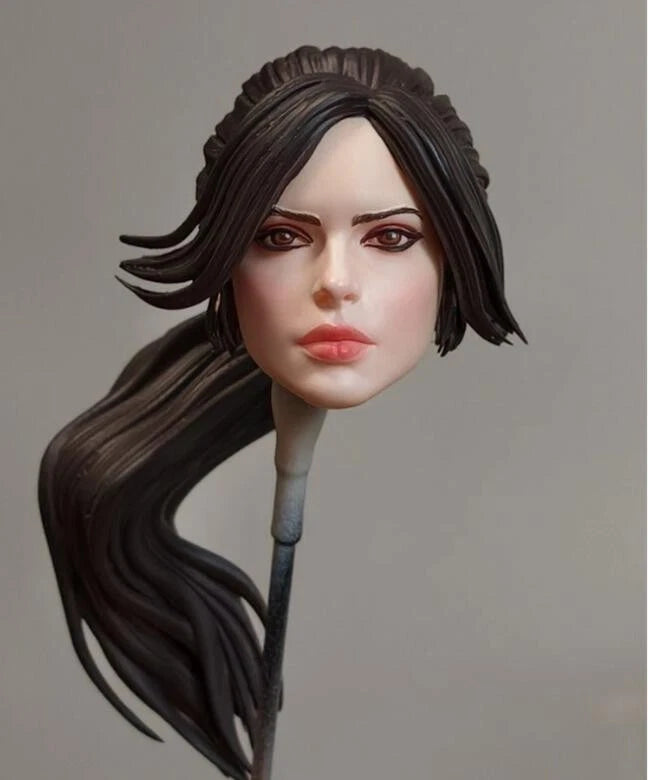 1/6 1/12 1/18 Croft Girl Head Sculpt For 12" 7" 6" 3.75" Female Figure Body Model