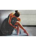 DIY Bead Embroidery Kit Needlepoint Beading BLACK SWAN ballerina Model