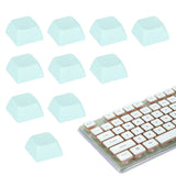 10Pcs XDA Profile Keycap Set PBT Mechanical Numeric Keypads, Cyan Model