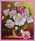Bead embroidery kit White bouquet hand embroidery needlework kit Model