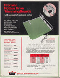 Photo Materials Premier Trimmer Paper Cutter Board sell sheet 1960s Model