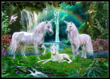 Counted Cross Stitch Kits Chart Needlework Crafts DIY - Rainbow Unicorn Family Model
