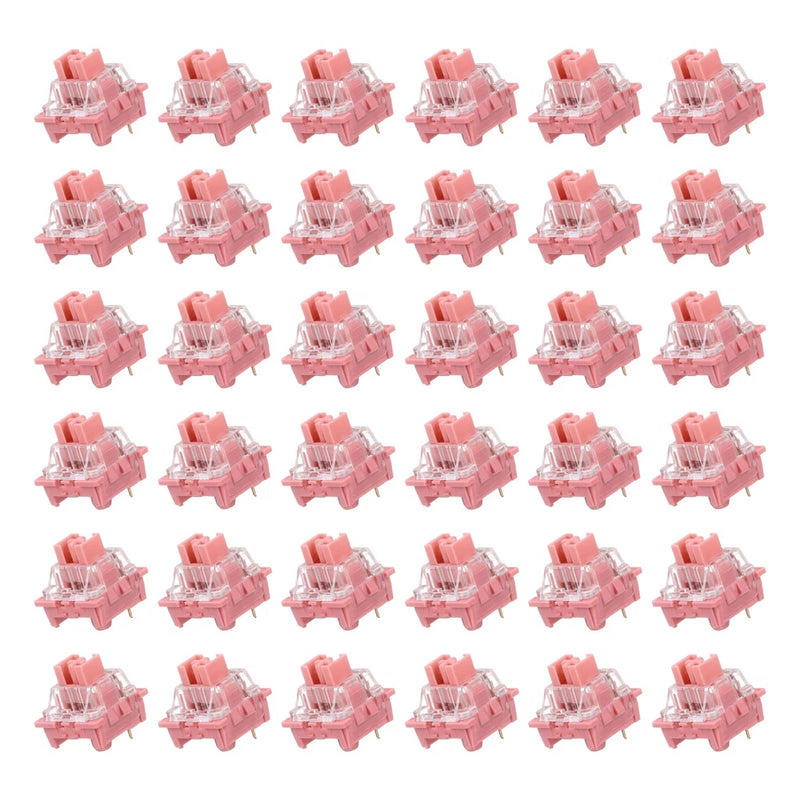 36pcs Pink Keyboard Switch 3-Pin 45gf Linear Keyboard Switch Replacement Model