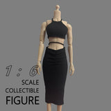 1/6 Female Long-sleeved Tank Top Long Form-fitting Skirt Model For 12'' Figures Model
