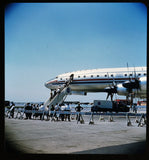 PanAm Lockheed L-049 Constellation plane board 1960s Stereo Realist slide #3757 Model