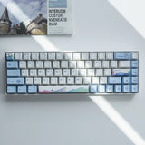 Blue Sea and Dolphin Dye Sublimation PBT Keycap Set Model