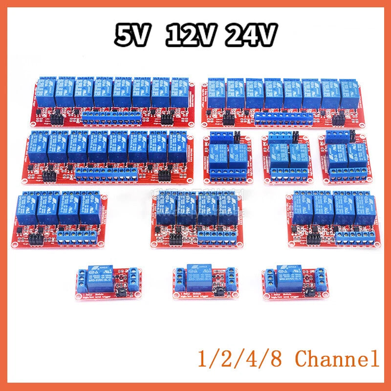 5V - 24V 1 / 2 / 4 / 8 Channel Relay Board Module for Raspberry Pi ARM DSP PIC Model