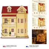 Spilay DIY Miniature House Kit for Adults, Miniature Dollhouse Building Kit |... Model