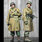 1/35 Resin Figure WW2 US Infantry Winter 2 Figures Unassembled Unpainted Model