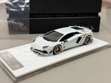 Rotating Wheel 1/64 Aventador S Alloy Car Model White Free delivery Model