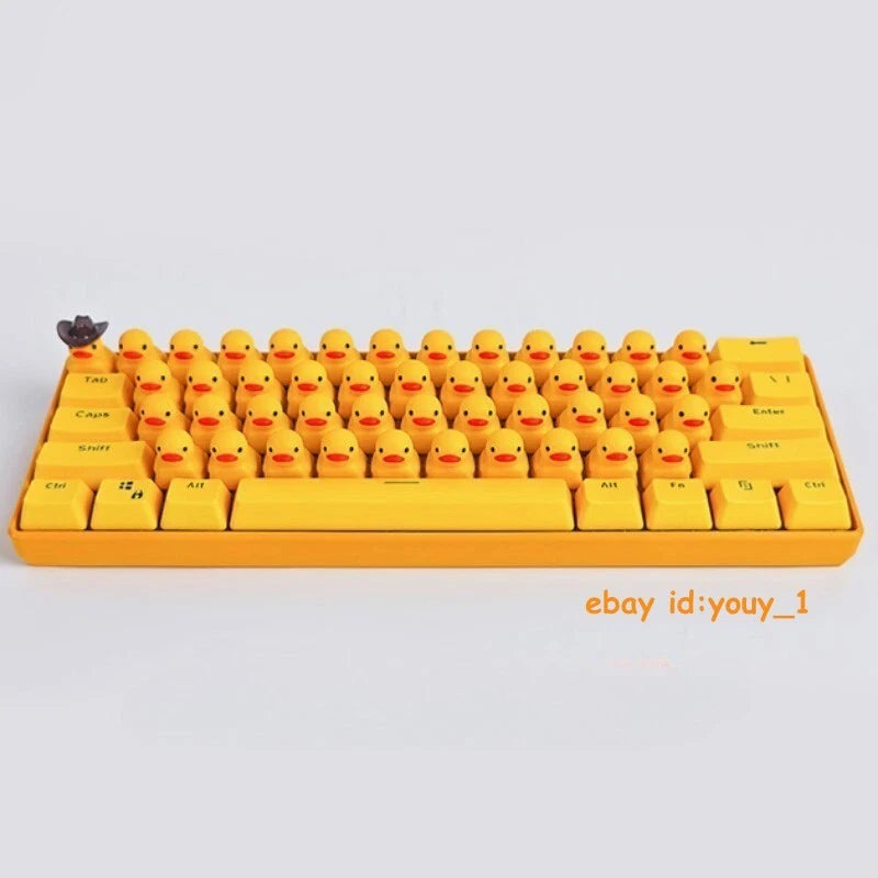 Yellow Cute Duck Mechanical Keyboard Press Crow USB Interface Keyboard NEW Gifts Model