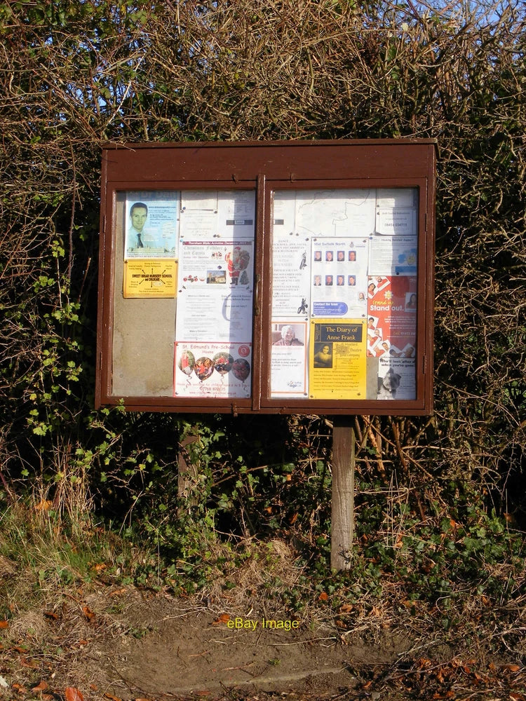 Photo 6x4 Syleham & Wingfield Village Notice Board Wingfield Green Hoxne  c2011 Model