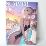 Frieren LR Pool Summer Waifu Card Anime Wall Art Oversized Board A5 Model