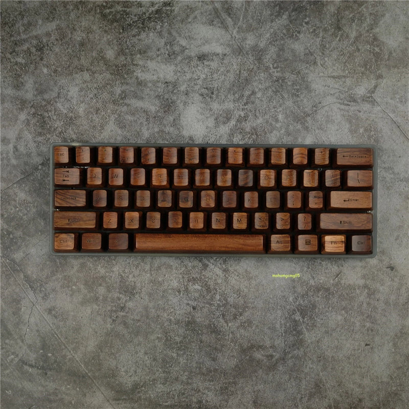 Wooden Rosewood OEM Cross Shaft Keycaps for 60/87/108 Mechanical Keyboard Keypad Model