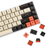 Owpkeenthy Retro Carbon Keycaps SA Profile 150Key Custom Doubleshot ABS Key C... Model