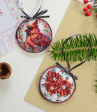 DIY Bead Embroidery "Decoration Red cardinal", Christmas Tree Toy DIY Kit Model