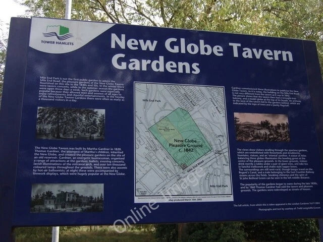 Photo 6x4 New Globe Tavern Gardens information board (1) Bow/TQ3682 The  c2009 Model