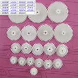 19 pcs Plastic Gears Kit Double Layer Cog Wheel Toy Model Car DIY Hole Dia 2mm Model