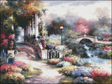 Needlework Crafts Full Embroidery Counted Cross Stitch Kits 14 ct Classic Garden Model