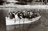 #42443 POROS Island Greece 1950s. Excursionists on a board, Photo PC size RPPC Model