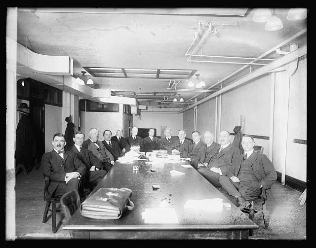 Photo:Railroad Labor Board 1920s Meeting Men at Conference Table Model