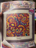 Needlepoint Kit ~ Design Works Floral Paisley Picture #DW2521 Model