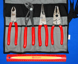Snap-On Tools NEW 4 Piece Red Soft Grip Pliers To Go Set with Kit Bag Model