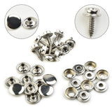 For Tent Boat Marine Snaps Fastener Buttons Tools Silver Kit Set Hoods Straps Model