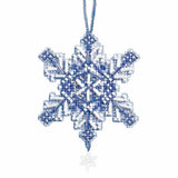 Sapphire Crystal Charmed Ornament Kit Mill Hill 2012 Snow Crystals Model