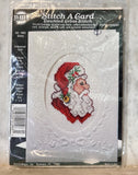 Counted Cross Stitch Kit Art 1963 Santa Stitch A Card 4x5 New Christmas nmi Model