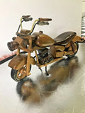 Wooden Motorbike Collectable Figurine Rare Display Model
